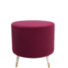 Round Upholstered Ottoman V1 BY J SERIES PACK OF 2