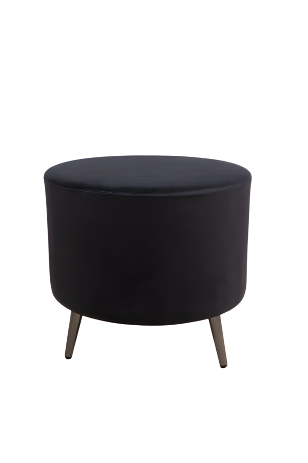 Round Upholstered Ottoman V1 BY J SERIES PACK OF 2