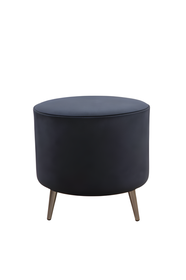 Round Upholstered Ottoman V1 BY J SERIES PACK OF 2